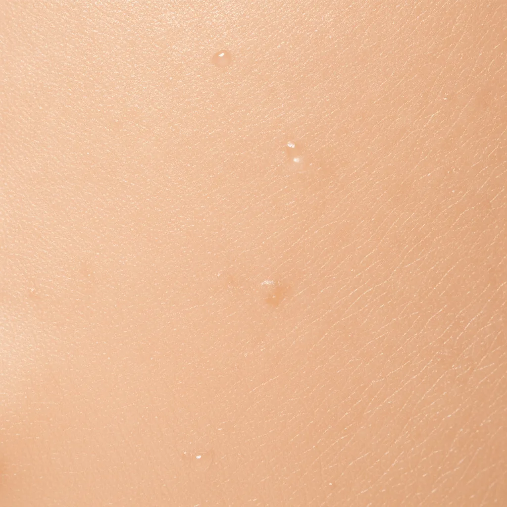 Close-up of glowing skin texture